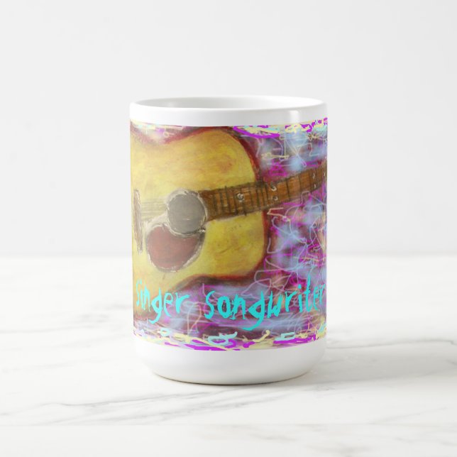 Taza De Café Cantante Cantautor Guitar (Centro)