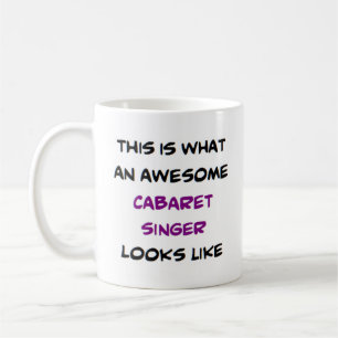Taza De Café cantante de cabaré, impresionante