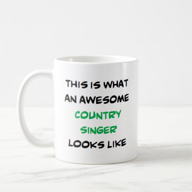 Taza De Café cantante de país, impresionante (Izquierda)