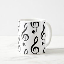 Cantante de Piano Mug Treble Clef Musical Lover