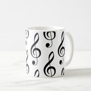 Taza De Café Cantante de Piano Mug Treble Clef Musical Lover