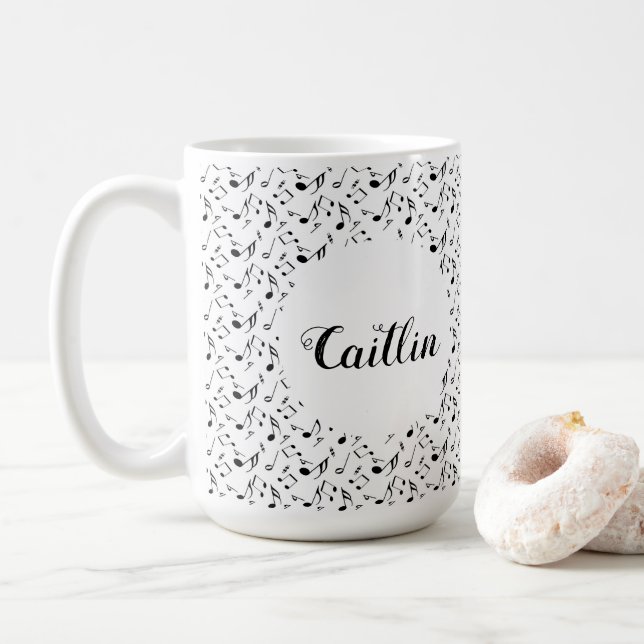 Taza De Café Cantante musical Nombre Mugs (Con donut)
