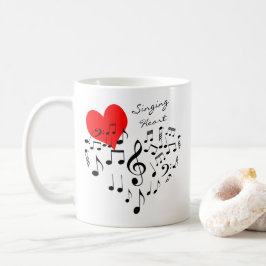 Taza De Café Cantar amor al corazón es divertido en el aire