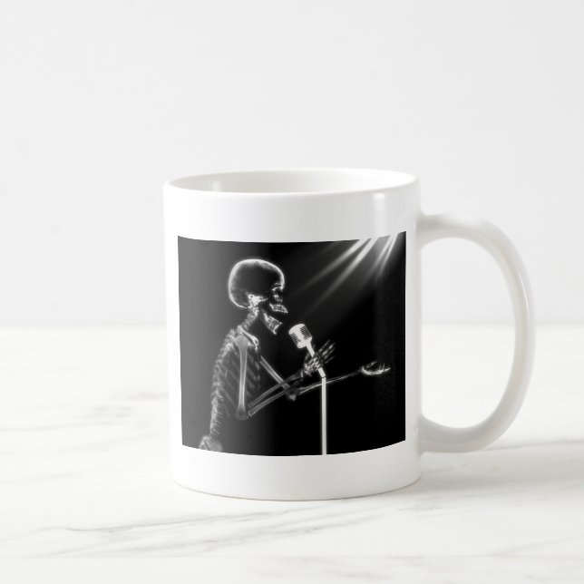 TAZA DE CAFÉ CANTO ESQUELÉTICO DE LA RADIOGRAFÍA EN MIC RETRO - (Derecha)