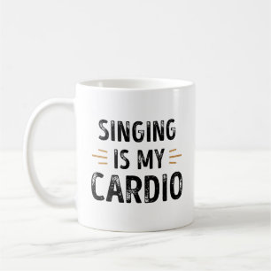 Taza De Café Canto gracioso es mi regalo de cardio - cantante