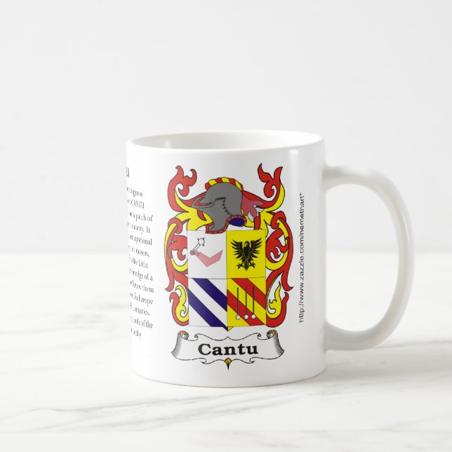 Taza De Café Cantu, el origen, significado y el escudo (Derecha)