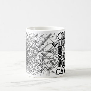 Taza De Café Caos a Orden Abstracto Geométrico