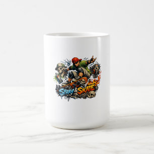Taza De Café Caos de Spray y Patinaje