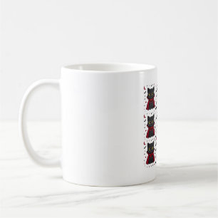 Taza De Café Capa de vampiro de gato negro Patrón de Halloween