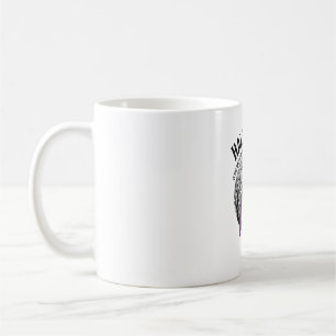 Taza De Café Capa divertida de Halloween de esqueleto cita dise