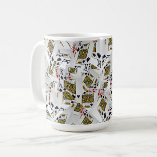 Taza De Café "Capa Real: Una pila de tarjetas de Kings Poker"