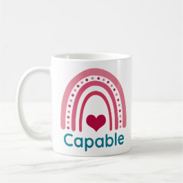 Taza De Café Capable Viva Magenta Boho Arcoiris