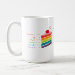 Taza De Café Capas de vida - Pastel de crecimiento y mentalidad