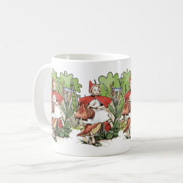 Taza De Café Caperucita roja en los bosques - cuento de hadas
