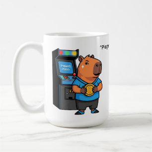 Taza De Café Capibara Arcade Gamer Water Bottle