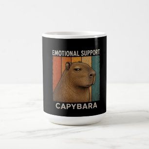 Taza De Café Capibara Relajada Atardecer Retro Vintage Amante d