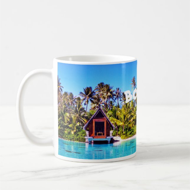 Taza De Café Capilla Drinkware de la boda de Bora Bora (Izquierda)