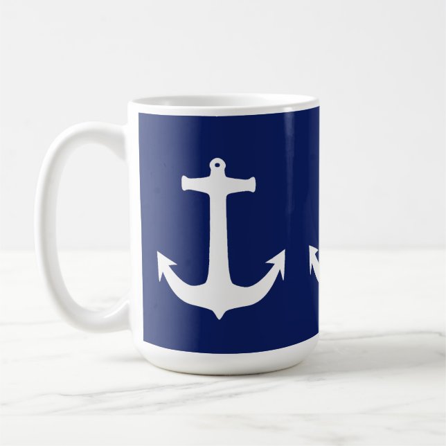 Taza De Café Capitán Anchor Vela Mar Marítimo (Izquierda)
