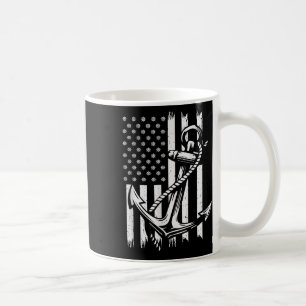 Taza De Café Capitán Barco Marinero Ancla Vintage Náutico Vela