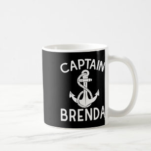 Taza De Café Capitán Brenda Ancla Yate Barco Embarcación