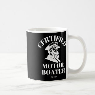 Taza De Café Capitán de barco divertido barquero motorizado cer
