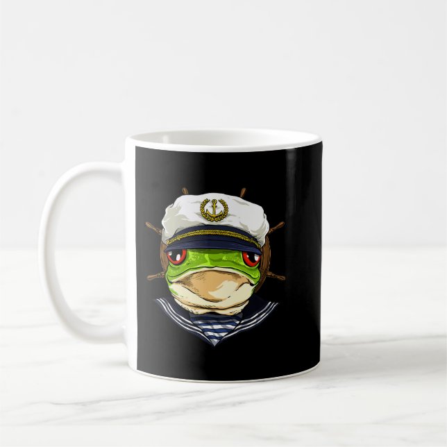 Taza De Café Capitán De Barco Frog Bote Lover - Propietarios De (Izquierda)