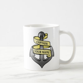 Taza De Café Capitán de buque adaptable su ancla conocida