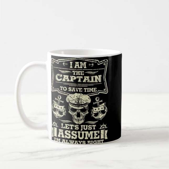 Taza De Café Capitán De La Camiseta Del Barco Regalos De Amante (Izquierda)