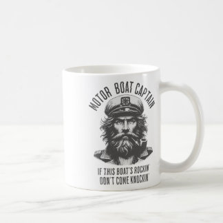 Taza De Café Capitán de lancha motora si este barco está rockea