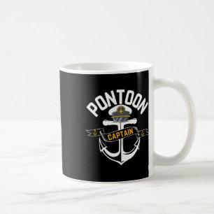 Taza De Café Capitán de pontón de época Funny Bote Pontoon