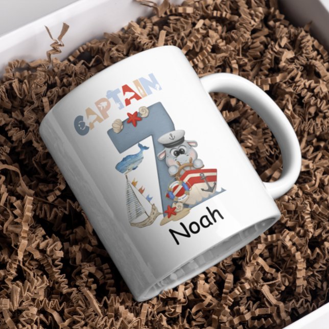 Taza De Café Capitán de séptimo cumpleaños del Hipo Náutico Per (Subido por el creador)