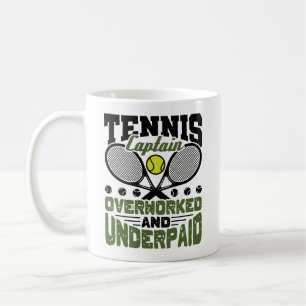 Taza De Café Capitán de tenis sobrecargado y mal pagado