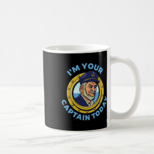 Taza De Café Capitán de vela de la vida en barco barquero marin