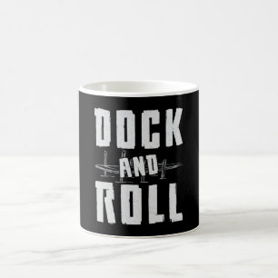 Taza De Café Capitán De Vela De Vela De Dock Y Rollito