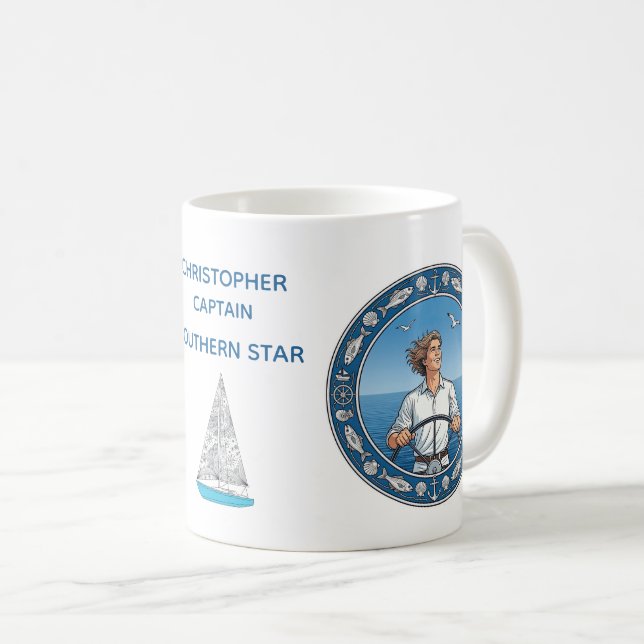 Taza De Café Capitán de Velero (Anverso derecho)