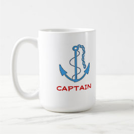 Taza De Café Capitán del ancla del barco