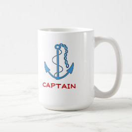 Taza De Café Capitán del ancla del barco