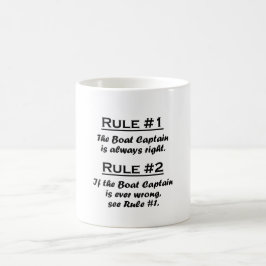 Taza De Café Capitán del barco de la regla