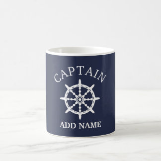 Taza De Café Capitán del barco (personalice a Name de capitán)