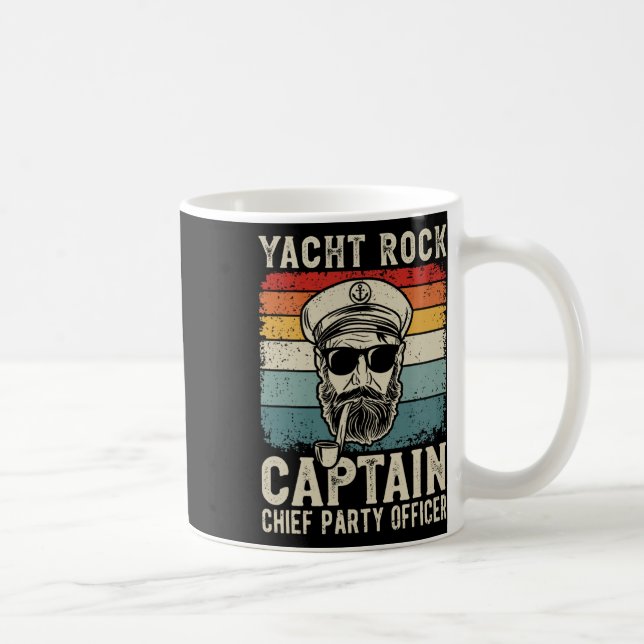 Taza De Café Capitán del rock náutico Pontoon Fiesta del barco  (Derecha)