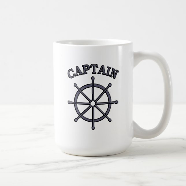 Taza De Café Capitán Helm Nautical 15oz (Derecha)