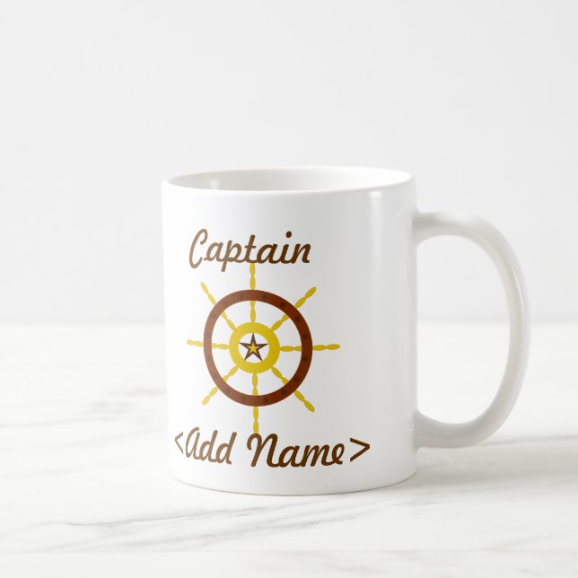 Taza De Café Capitán Mug personalizado (Derecha)