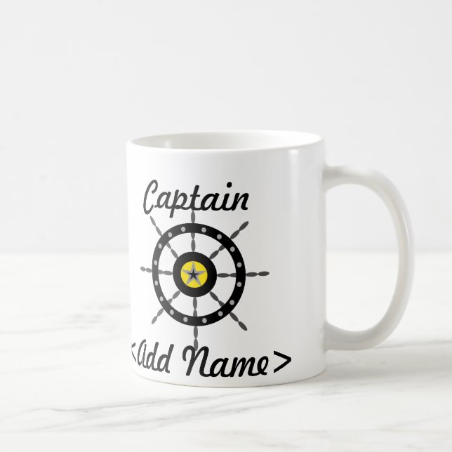 Taza De Café Capitán Mug personalizado (Derecha)
