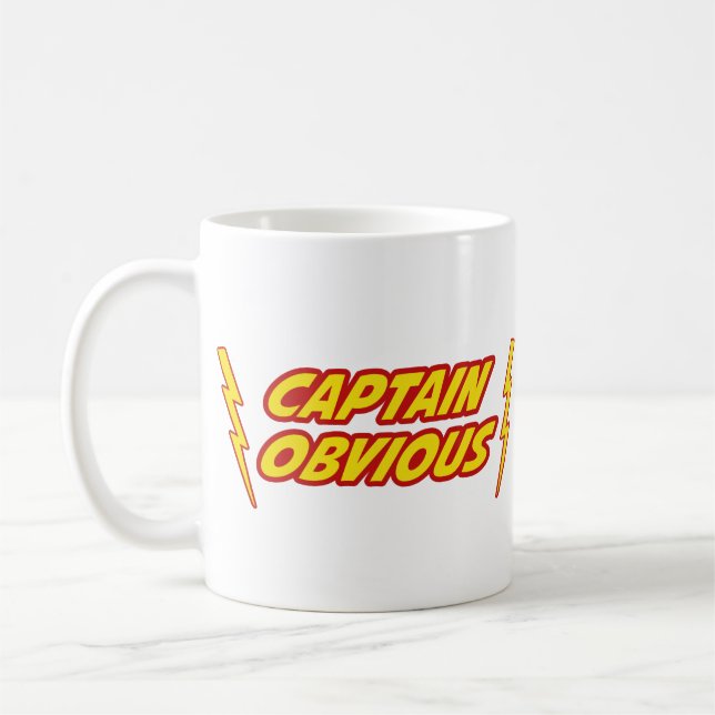 Taza De Café Capitán Obvious Superhero (Izquierda)