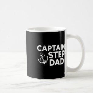 Taza De Café Capitán Padrastro Dueño de Barco Familia Padrastro