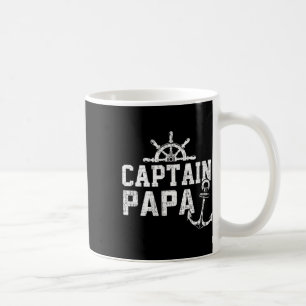 Taza De Café Capitán Papa Pontón Embarcación Pesca Lago Vela