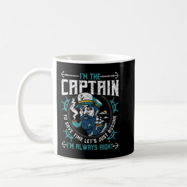 Taza De Café Capitán Siempre A La Derecha Bombeo Y Regalo En Bo (Izquierda)