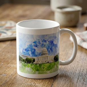 Taza De Café Capitolio de los Estados Unidos en Washington DC A
