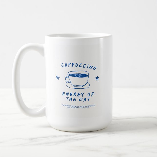 Taza De Café Cappuccino Café mug| Coffee Lover Gift (Izquierda)