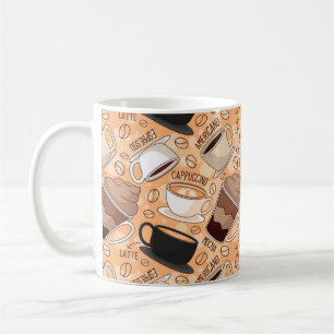 Taza De Café Cappuccino, Espresso, Latte, Mocha, Diversión Amer